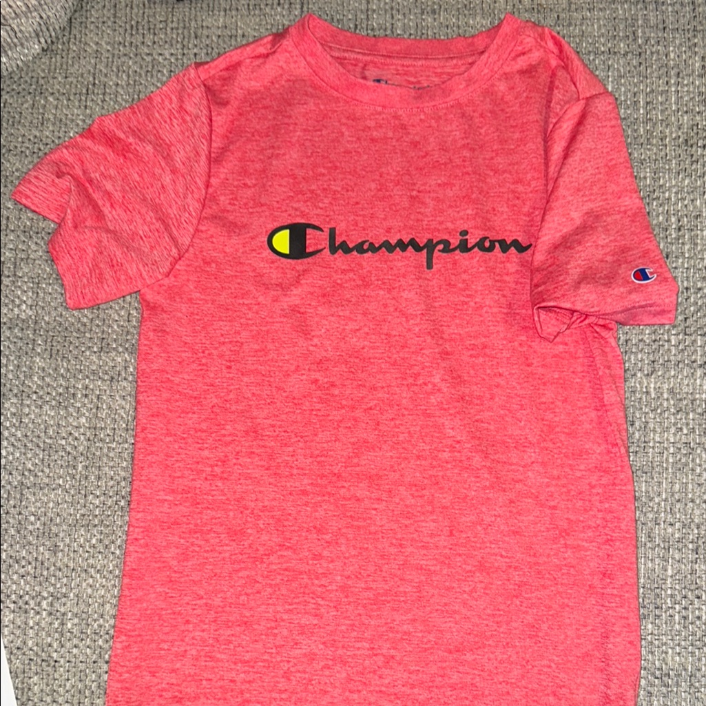 Champion Red Short Sleeve Tee Casual Comfort